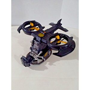BATMAN DC Comics Batcopter Helicopter Black Battery Operated Toy Sounds Lights
